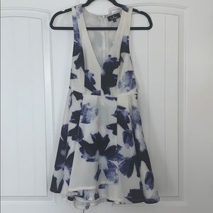 Lulu’s blue and ivory skater dress
